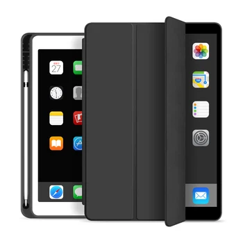 Для iPad Case Pro 11 2021 2020 2019 10,2 Air 4 10,9 10,5 2018 9,7 Mini 6 5 Смарт-чехол 9-го 8-го 7-го Поколения с Держателем для Карандашей