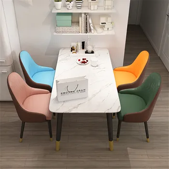 Роскошные обеденные стулья Nordic Light, современные минималистичные стулья для домашнего ресторана, кресла для обсуждения дизайна ногтей, железный обеденный стул для кафе