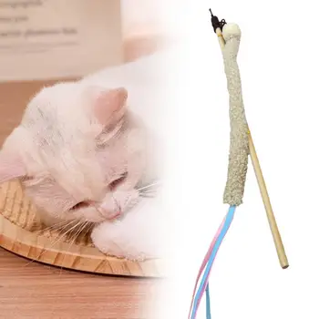 Игрушка-тизер с помпоном на лямках, палочка для кошек, интерактивная палочка для кошек, палочка для домашних животных