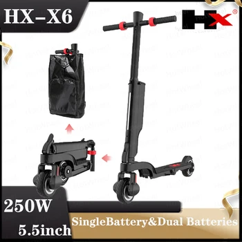 Скутер HX X6 для скейтбординга двухколесный электрический складной мини-самокат 6A