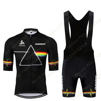 2023 Комплект велосипедной майки SRAM для шоссейного велосипеда, мужская велосипедная рубашка, шорты, мужская быстросохнущая велосипедная одежда для скоростного спуска