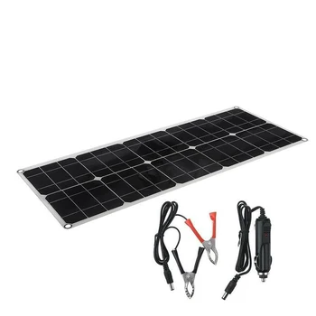 Портативная солнечная панель 40 Вт из монокристаллического кремния, солнечная зарядная плата, водонепроницаемая, с выходом DC/USB для кемпинга на открытом воздухе, путешествий