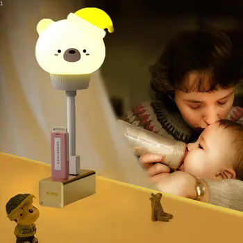 USB-разъем для внешнего освещения с дистанционным управлением, декоративный мультяшный милый ночник для детской спальни, прикроватная настольная лампа, Милый светильник для домашних животных