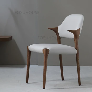 Современные обеденные стулья из массива дерева для домашней мебели, Кухонный обеденный стул, спинка, подлокотник, Индивидуальные обеденные стулья для ресторана