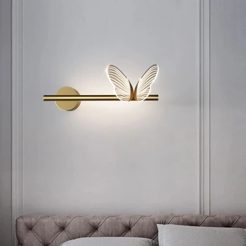 Современные светодиодные настенные светильники Butterfly Для внутреннего освещения, настенные бра, светильник для спальни, прикроватной тумбочки, домашнего декора в гостиной