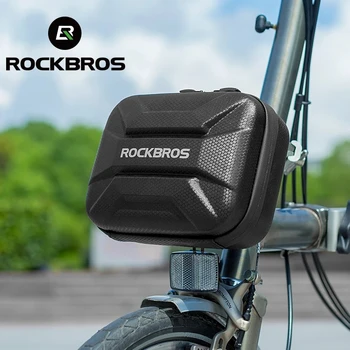 ROCKBROS 1,2 л, велосипедные складные передние сумки, Корзины для электрического скутера, Светоотражающий чехол для хранения, Водонепроницаемая сумка с жестким корпусом, аксессуары