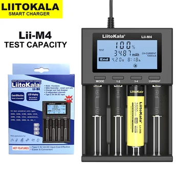 Liitokala Lii-M4 Li-500 LI-500s LI-S8 LI-600 ЖК-дисплей 3,7 В 18650 18350 18500 21700 14500 26650 AA Li-NIMH зарядное устройство