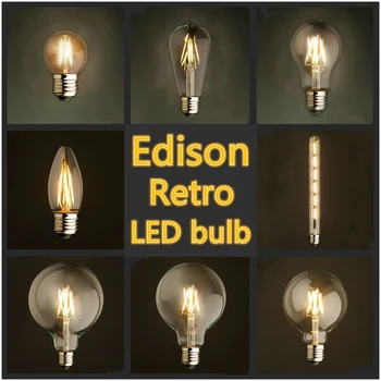 Светодиодная лампа Edison e27 в стиле ретро с имитацией вольфрамовой нити накаливания для защиты глаз и энергосбережения