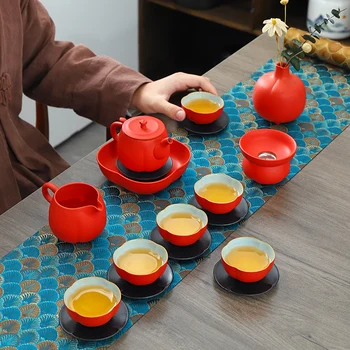 Симпатичная Гайваньская Фарфоровая Чашка Чайный Сервиз Китайская Миниатюра На 6 Персон Послеобеденный Чайный Сервиз Винтажная Грелка Taza De Te Drinkware AB50TS