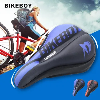 Велосипедный велосипед 3D Силиконовая гелевая накладка на сиденье, чехол для седла, Мягкая подушка, Черное Велосипедное сиденье дополнительного комфорта, Противоударное Велосипедное седло