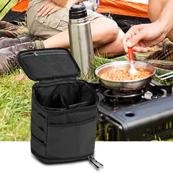 Сумка для хранения походной посуды из водонепроницаемой ткани Оксфорд, сумка для пикника, сумка-тоут для путешествий, активного отдыха, приготовления пищи, пеших прогулок
