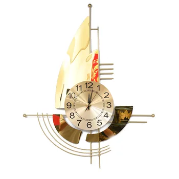 Настенные часы из кованого железа для гостиной, столовой, бесшумные настенные модные часы