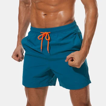 Летние пляжные шорты, мужские однотонные дышащие водоотталкивающие штаны с листьями Лотоса для спорта и отдыха