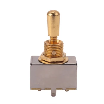Металлическая электрогитара, 3-позиционный переключатель коробки для Les Paul с металлическим наконечником (золотой)