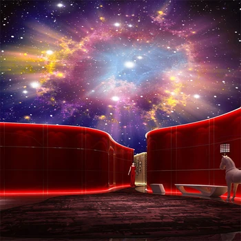 3D Обои Современная Звездная Туманность Ночное Небо Настенная Роспись Ткань КТВ Бар Тематический Отель Детская Спальня Потолочные Обои Рулон Бумаги Для Стены 3 D