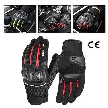 Мотоциклетные перчатки, кожаные, одобренные CE, перчатки для защиты от падения, Зимние и летние перчатки для мотокросса, защитные перчатки для верховой езды