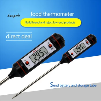 Масляный Термометр Игольчатый Пищевой Термометр Мгновенного считывания Температуры мяса с зондом для кухни на гриле