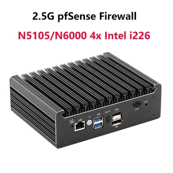 Безвентиляторный Мини-ПК K31 N5105/N6000 Soft Router pfSense Firewall 4xIntel 2.5G i226 Промышленный OPNsense PVE ESXi Firewall Soft Router