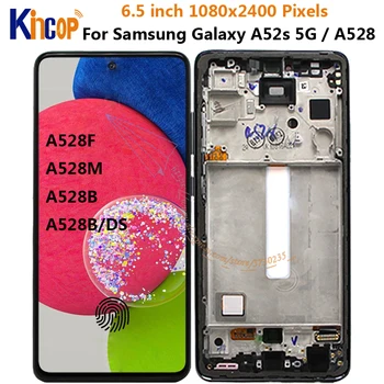 Super AMOLED Для Samsung Galaxy A52s 5G lcd A528B, A528B/DS Дисплей Сенсорная панель Экран Дигитайзер Для Samsung A528 ЖК-дисплей