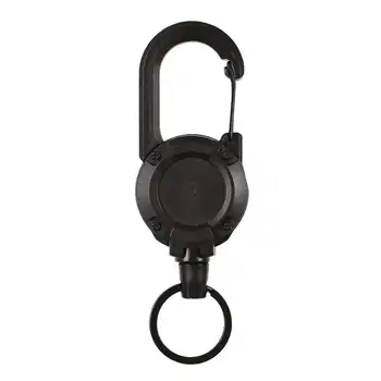 Открытый 60 см Автоматический Выдвижной Трос Luya Tactical Keychain Clip Pull Recoil Спортивный Брелок Для Ключей Anti Lost ID Card Holder