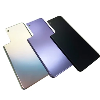 Для Samsung Galaxy S21 plus S21 + Крышка батарейного отсека Стеклянная дверца Задняя крышка корпуса Сменный чехол для Galaxy S21plus Чехол для телефона