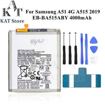 Литий-полимерный аккумулятор мобильного телефона для Samsung A51 4G A515 2019 EB-BA515ABY Замена запасных частей на 4000 мАч