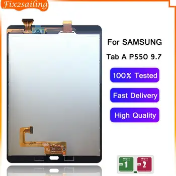 ЖК-дисплей Для Samsung GALAXY Tab A 9.7 SM-P550 P550 Сенсорный Экран Дигитайзер В Сборе Замена ЖК-дисплея Планшета Samsung P550