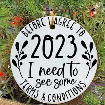 Памятный знак 2023 года, украшения для рождественской елки в помещении и на улице