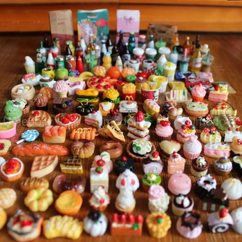 Миниатюрный Кукольный Домик Продовольственный Супермаркет Мини-Закусочный Имитационный Торт Винный Напиток для Куклы Blyth Barbies Кухонные Аксессуары Игрушка