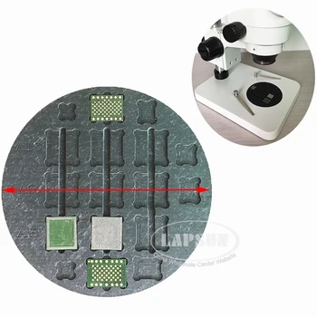95 мм Высокотемпературная / плоская Черно-белая подставка для микроскопа Базовая Рабочая пластина Сценическая доска Держатель пэда IC Приспособление для пайки микросхем