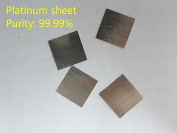 Чистая платиновая таблетка чистота электрода платиновой пластины 99,99% 10мм * 10мм * 0,1 мм /, индивидуальные изделия различных спецификаций.