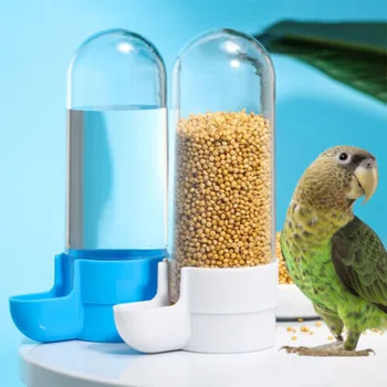 Поилка для птиц, поилка с зажимом, принадлежности для домашних птиц, Дозатор, бутылка, поилка, Миски для клетки для домашних попугаев