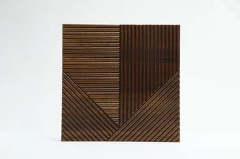3D-декоративный лист из массива дерева для внутренней отделки стен