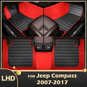Автомобильные коврики для Jeep Compass 2007 2008 2009 2010 2011 2012 2013 2014 2015 2016 2017 Изготовленные на заказ автомобильные накладки для ног, ковровое покрытие