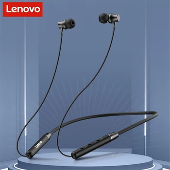 Наушники Lenovo QE03 Беспроводная гарнитура Fone Bluetooth с магнитным ободком на шее IPX5 Водонепроницаемые Спортивные наушники с шумоподавлением и двойным микрофоном