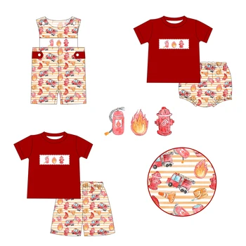 Дизайн летней противопожарной защиты для маленьких мальчиков, Цифровая печать, Бутик детской одежды