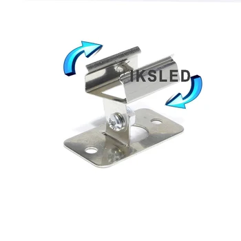 Поверните Крепежный зажим Монтажного кронштейна для светодиодной ленты с помощью винтов, подходящих для алюминиевых светодиодных зажимов шириной 13,5 ~ 16 мм для светодиодной ленты