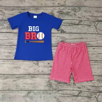 Детская одежда с принтом большого мяча, комплект коротких штанов для малышей, летняя одежда для маленьких мальчиков, бутик одежды для младенцев