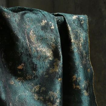 Винтажный золотой жаккард, креативная дизайнерская одежда, ткань из полиэстера, ткань оптом по метру для шитья своими руками
