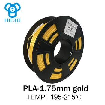 HE3D металлическая цветная нить PLA 1,75 мм, вес 1 кг для 3D-принтера, расходные материалы для 3D-печати из пластика