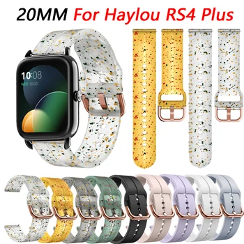 Мягкий Силиконовый 20 мм Ремешок для Часов Haylou RS4 Plus Smart Watch Band Сменный Браслет Haylou RS4/LS02 Спортивный Браслет
