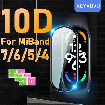 Защитное стекло для Xiaomi Mi Band 7 6 Аксессуары Чехол + пленка Полное покрытие Защитная крышка Miband 7 6 5 4 3 Защитная пленка для экрана