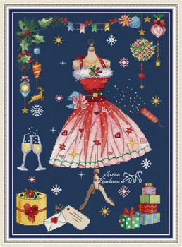 Рождественские подарки 35-47 Наборы для вышивания крестиком Рукоделие своими руками Хлопковый холст высокого качества