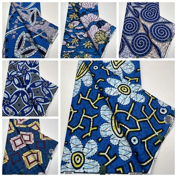 2019 Зеленый Африканский восковой принт Анкары, 100% хлопчатобумажная ткань Binta, натуральный воск, высококачественная африканская ткань 6 ярдов для вечернего платья