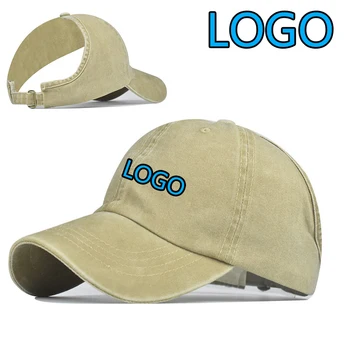 Женская спортивная кепка для гольфа с индивидуальным логотипом, повседневная кепка с конским хвостом, регулируемые бейсболки из промытого хлопка, Солнцезащитная кепка для дальнобойщика Snapback