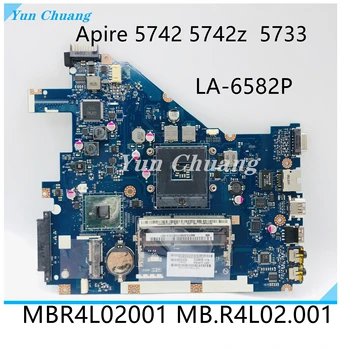 PEW71 LA-6582P Для ACER Aspire 5742 5742z 5733 5742G NV55C Материнская Плата Ноутбука MBR4L02001 HM55 PGA989 DDR3 100% Полностью протестирована