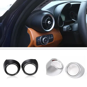 ABS пластик, передняя сторона автомобиля, крышка кондиционера, рамка, наклейки, подходящие для Alfa Romeo Giulia 2017 2018 Auto Accessiores