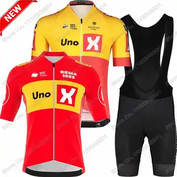 2023 UNO-X Team Велоспорт Джерси Комплект France Tour Велосипедная Одежда Мужчины Норвежский Дорожный Велосипед Рубашка Костюм Летний Велосипедный Нагрудник Шорты MTB