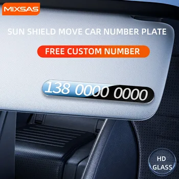 MIXSAS New HD Glass Move Автомобильный номерной знак 622 Временная парковочная карта, устанавливаемая на солнцезащитный козырек, Защитная наклейка с автоматическим скрытым дизайном, накладка на накладку