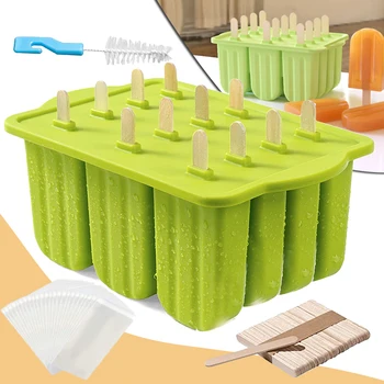 Набор для приготовления домашнего мороженого Силиконовая форма для эскимо с одноразовыми палочками Легко Снимаемая Форма для приготовления мороженого Инструмент для приготовления эскимо